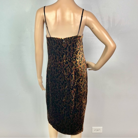 NEW L’AGENCE REVOLVE LEOPARD PRINT VELVET SLIP DRESS - Picture 7 of 11